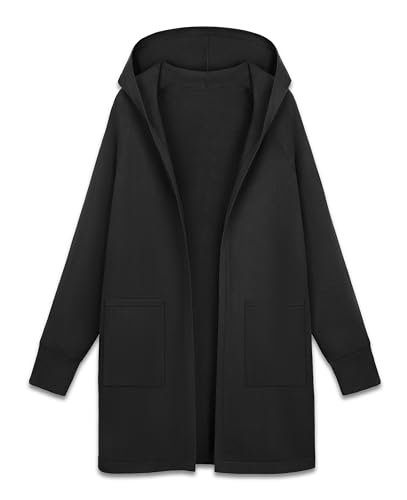 MAGCOMSEN Women's Cardigan Open Front Knit Hoodie Sweater Coatigan Jacket 2024 Casual Fall Trendy Coats with Pockets