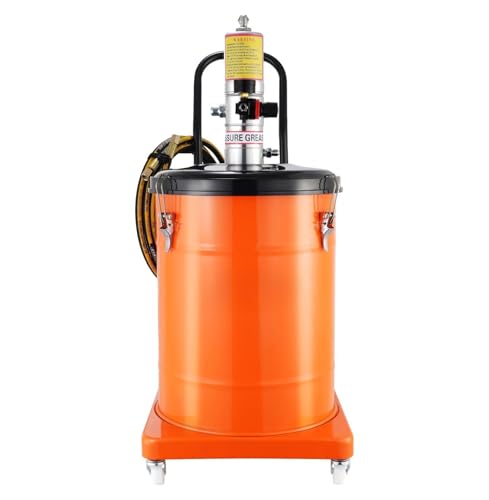 Grease Pump 10.5 Gallon 40L Air Operated, 13ft Hose & Gun, Pneumatic Lubrication, 50:1 Ratio, Portable Grease Bucket for Auto & Farm Machinery - Thumbnail 7