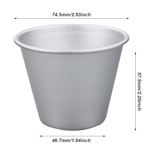 SZCXDKJ 10 Pack Pudding Moulds, Mini Pudding Basins, Aluminum Baking Cups Nonstick Muffin Tin Moulds Egg Mold Cups Cupcake Basins for Kitchen DIY Cooking