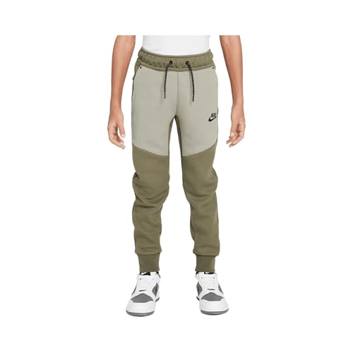 Nike Sportswear Tech Fleece Big Kids' Joggers (HV5869-222, Medium Olive/Light Army/Black/Black) - Main Image