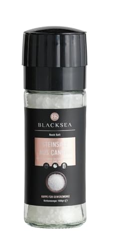 Blacksea Sel gemme du moulin Çankırı 100 g – Sel cristal naturel des montagnes d'Anatolie – Sel primordial sans additifs – Parfait pour moulin, sauces, salades et cuisine méditerranéenne