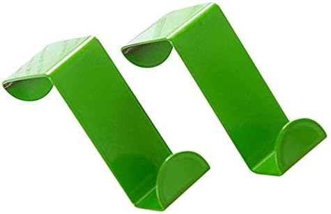 Paquete de 2 ganchos para colocar sobre la puerta, de acero inoxidable, sin costuras, sin clavos, para baño, cocina, hogar, oficina, en forma de Z,