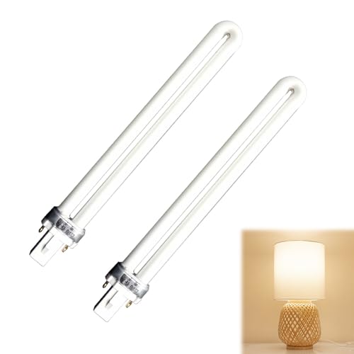 Comioke 2 Piezas 11W Lámpara Fluorescente Compacta, Fluorescentes de Bajo Consumo, Tubo en Forma de U, G23 2 Pines 220V, Luz Blanca Cálida para Salón, Dormitorio, Pasillo (No Regulable)