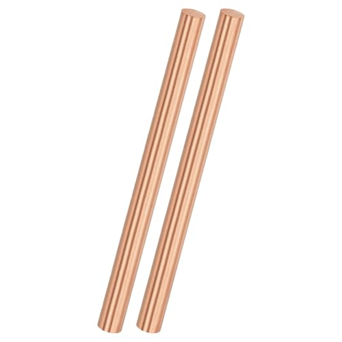 M METERXITY 2-Pack Copper Round Rod 8mm Dia. 3.94 Inch Length T2 Stock Solid Rod Lathe Bar for Metal Crafts DIY/Gardening/Industry/Decoration Pure Copper Tube