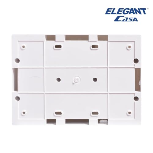Image of ELEGANT CASA 16 Amp Heavy Duty Extension Board Box with MCB Protection (Without Cable Cord) | 2500W Multi-Plug Socket Power Strip with Free PCT Connector for DIY Custom Wiring (White)