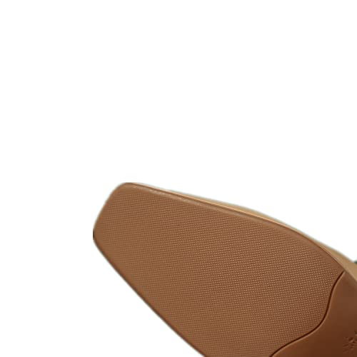 TinaCus Women's Genuine Leather Handmade Classic Square Toe Mid Heel Buckle Closure Mary Jane Pumps4