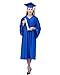 GraduationMall Shiny Graduation Cap and Gown with 2026 Tassel for High School and Bachelor Royal Blue 48(5'3
