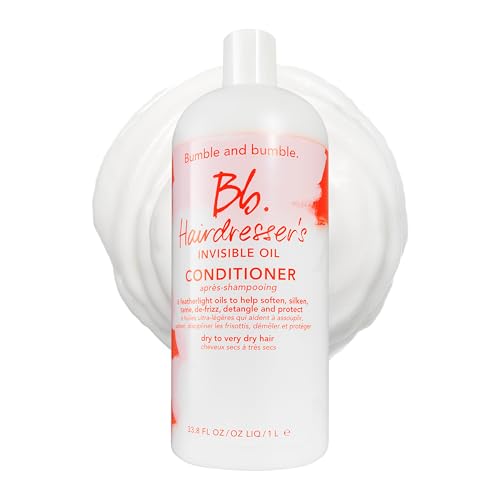 Bumble and bumble. Hairdresser's Invisible Oil Hydrating Conditioner | Anti Frizz, Adds Shine, Color Safe | For All Curly, Wavy, Straight Hair Types | With Coconut, Grapeseed + Argan Oil, 33.8 Fl Oz