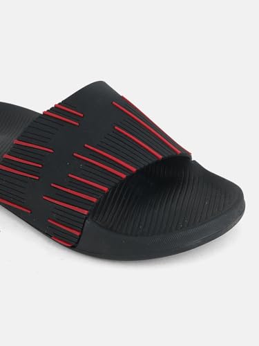 Image of Men & Boys Lines Patterned Sliders | Soft EVA Flip Flops & Slippers