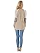 HARHAY 2025 Women's Leopard Print Color Block Tunic Round Neck Long Sleeve Shirts Striped Causal Blouses Tops Khaki L