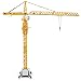 Tipmant Large Size Alloy Die-cast Model Toy Tower Slewing Crane Truck Vehicle Miniature Car 1:50 Gift for Kids