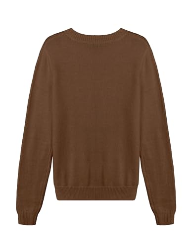 Women's Long Sleeve Knit Sweaters Crew Neck Lightweight Tunic Business Casual Fall Pullover Tops3