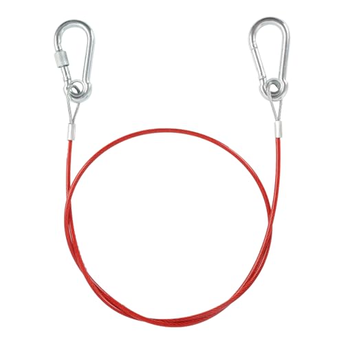 Wvxilyr 1 M Câble de Sécurité pour Remorque et Caravane, Trailer Breakaway Cable, Câble de Frein d'urgence avec Mousqueton en Acier Inoxydable,...
