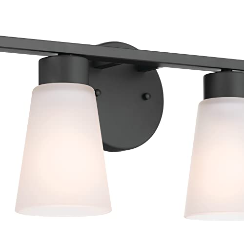 Image of Kichler Stamos 4-Light Bathroom Vanity Light, Black