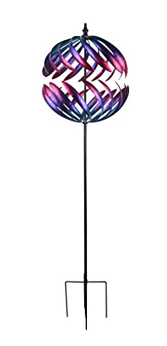 Continental Art Center Rotating Half Sphere Kinetic Spinner Garden Stake