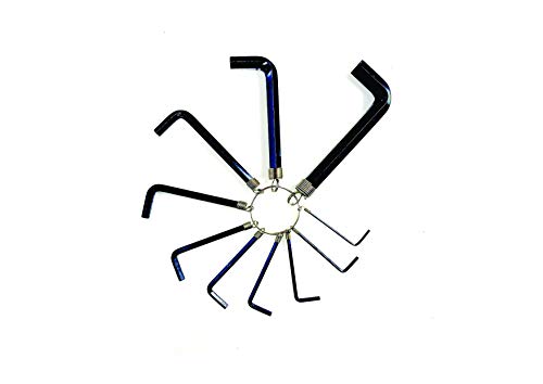 Image of Jon Bhandari Tools Allen Key Set (1.5mm - 10mm) | 10pc Metric Hex Key /Wrench Set | L-Shaped Hex Spanner Tool Kit for Bike, Furniture, DIY & Home Use