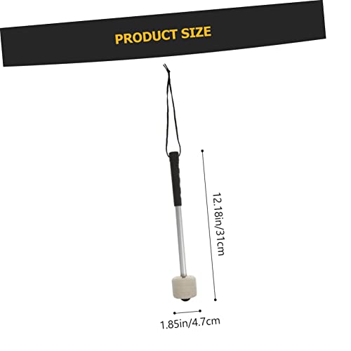 Baquetas portátiles Toyvian de aleación de aluminio con cabeza de fieltro para principiantes, accesorio duradero para instrumentos de percusión miniatura 5