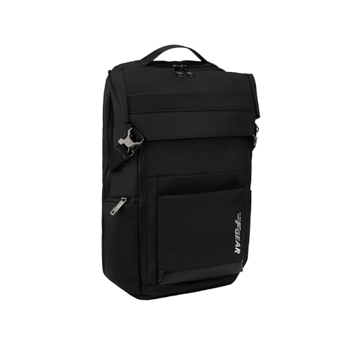 Image of F Gear Oslo Black 27L Premium Soft Touch Laptop Backpack | Fits 17 inch Laptop | USB & Type-C Charging Ports | Lightweight with Tablet Sleeve, 2 Compartments, 3 Pockets & Luggage Strap |Office & Travel