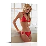 YUYUMEGDE Bryana Holly Model Poster dcoratif sur toile pour salon, chambre  coucher, art mural, impression d'image moderne, dcoration de salle familiale, 40 x 60 cm