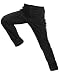 Pioneer Camp Herren Wanderhose Gefüttert Fleece-Hose Trekking Wasserabweisend Winterhose Outdoorhose mit 3 Reißverschluss Taschen Schwarz Größe:L