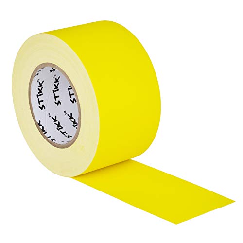 STIKK Gaffer Tape - Yellow Gaffers Tape - 3 inch x 60 Yards - Pro Gaff Tape for Staging Work...