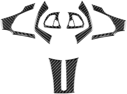 AIRSPEED Carbon Fiber for BMW Z4 E85 E86 2003 2004 2005 2006 2007 2008 Car Steering Wheel Button Frame Cover Center Console Cover Interior Trim Accessories, Black