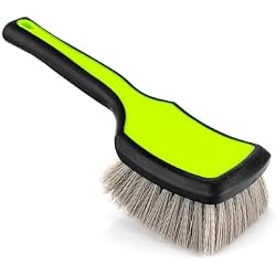 Detail Factory - ProGrip XL Tire Brush - Ergonomic ProGrip Handle - Stiff Synthetic Bristles to Cut Through Grime - Octane Ectoplasm