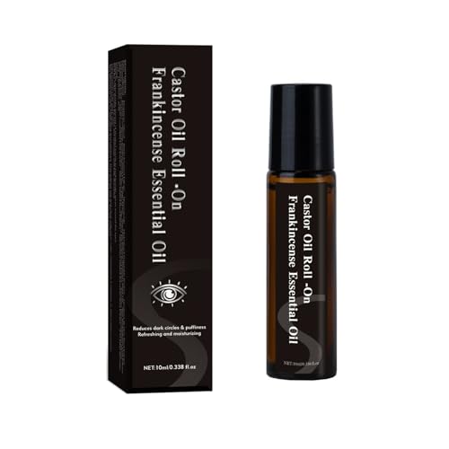 Rodillo de aceite e incienso, aceite e incienso, rodillo de aceite para reducir la hinchazón de los pies de gallo oscuro HzN854 (negro, 10 ml)