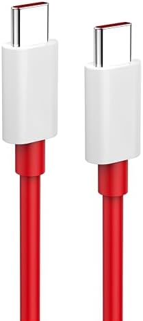 ZYBUX Original Oneplus Supervooc Type C to C 1M Charging Cable Compatible with oneplus 13, 13r, 12, 12r, Nord 4, Open, 11, 11r, 10r, 10t, 10, 10pro & Other USB-C Devices, Fast Data Transfer 100W, Red