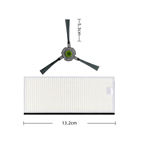 Side Brush Filter Fit for Ecovacs Fit for Deebot U2 Fit for DGN22 Fit for Robotic Vacuum Cleaner Spare Parts Dust Cleaner Remover Home Appliance Vacuum Cleaner Parts