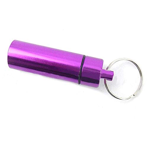 Mini chaveiro portátil estojo de comprimidos liga porta-drogas à prova d'água selada caixa de compr