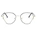 Unisex Glasses Frame Fashion Gold Black Polygon Full Frame Decoration Prescription Glasses