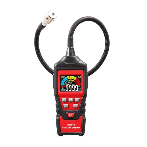 Analizador de Gases, Detector de fugas de gas de alta precisión HT601A HT601B, 0-1000 ppm, alarma sonora y de pantalla, detector de gas metano natural inflamable Resistente Al Agua, Al Polvo y a Las E