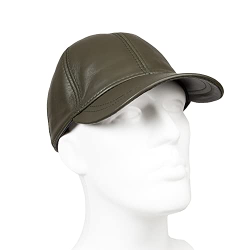 Image of Genuine Leather Unisex Baseball Cap