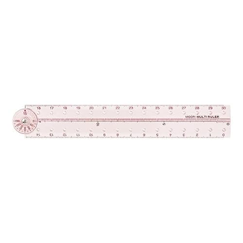 ミドリ マルチ定規 30cm ピンクA 42302006