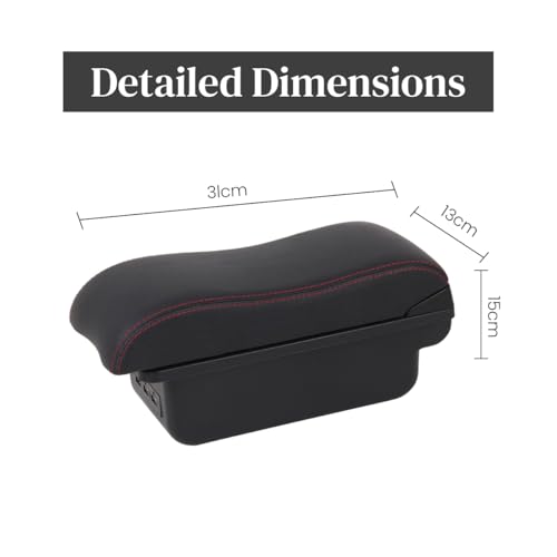 Image of STHIRA Premium Armrest for Car Car Arm Rest with Storage Compartment for All TATA Tiago Models Durable Arm Rest Cushion for Car Hand Rest for Car Enhance Comfort and Organize Front Seats