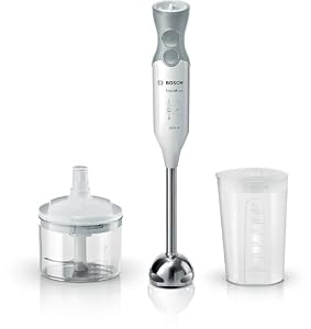Bosch Elettrodomestici ErgomMixx Mixer a Immersione, Frullatore, 600 W, 70 Decibel, Plastica, 12 velocità, Bianco