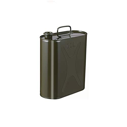 XuQinQin Portable fuel tank, 10L, 20L, 30L thick explosion-proof car spare fuel tank iron petrol can, various vehicles and small ships gasoline container (Color : 10L)