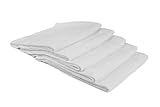 Autofiber Buffmaster Microfiber Polish and Buffing Towel - Pack of 5, White (16 inch x 16 inch , 400 GSM)