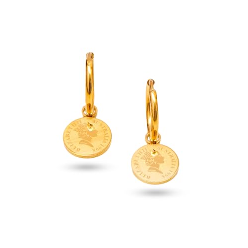 Image of Rubans Demi Fine Stainless Steel Hoop Earrings Daily Gift for Women & Girls