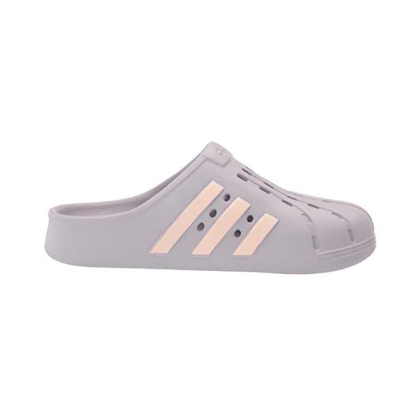 adidas-Unisex-Adult-Adilette-Clog-Slide-Sandal adidas Unisex Adilette Clog Slide Sandal, Glory Grey/Pink Tint/Glory Grey, 5 US Men