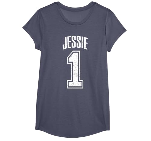 Jessie 1 Fan Sports Graphic Men Women T-Shirt, Girls, Heather Blue, Small