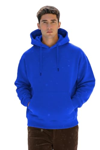 Image of 350 GSM Heavyweight 100% Cotton Hoodie for Men and Women | Bio Washed Full Sleeve Hooded Sweatshirt | Warm Winter Casual Regular Fit Hoodie | Made in India | S to XXL