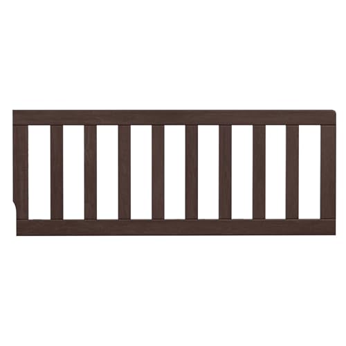 Image of Toddler Bed Safety Guard Rail for Oxford Baby, Soho, Ozlo & Avalon Baby Convertible Cribs - Solid Wood Rail for Toddler Bed Conversion - Safety Rails for Children (Espresso, Option 2)