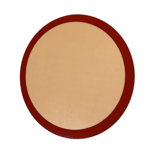 PRETYZOOM Silicone Baking Mat Reusable Non-stick Pizza Baking Sheet Round Oven Liner for Home and Bakery