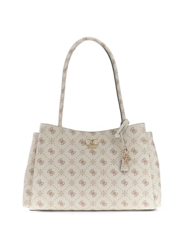 Sac à épaule GUESS compartimenté au motif logo vanille et écru