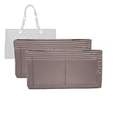 Zoomoni Silky Purse Organizer for Chanel GST XL (Grand Shopping Tote) (Set of 2) (Handmade/4 Color Options) [Silky Satin, Silk Liner, Insert, Shaper]