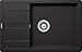 Produktbild SCHOCK kompakte Küchenspüle 78 x 50 cm Manhattan D-100LS Nero - CRISTALITE schwarze Granitspüle mit verkürzter Abtropffläche ab 60 cm Unterschrank-Breite