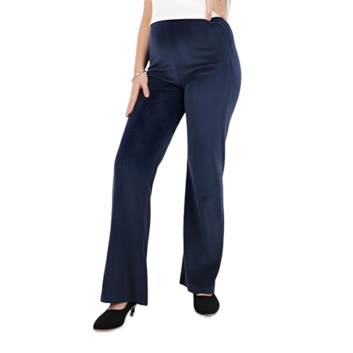 Image of Pink Shell Women's High Waist Bell Bottom Pants in Velvet