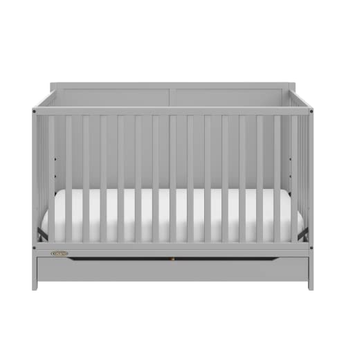 Graco Melrose 5-in-1 Convertible Crib with Drawer, Pebble Gray - image 2